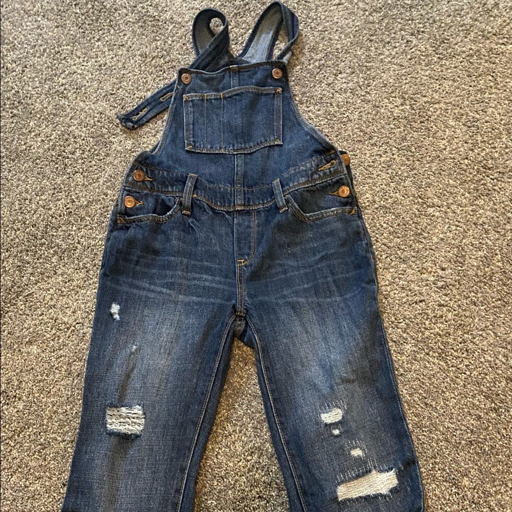 Like new Old Navy wash jeans overalls for girls